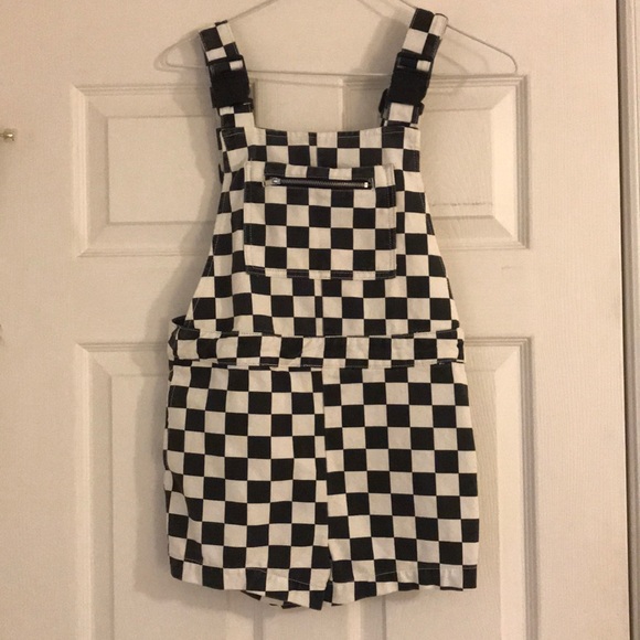 checkered overalls forever 21
